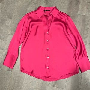 Zara satin effect shirt
